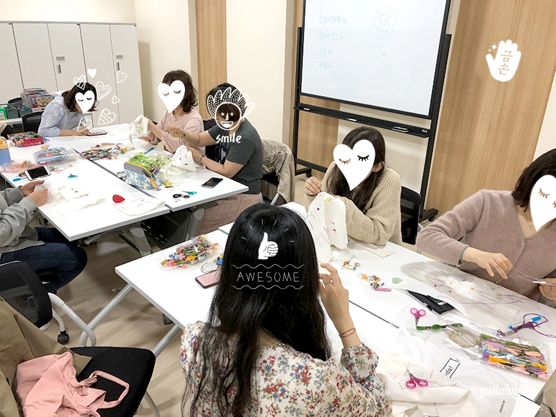 옐로우루시 프랑스자수 - 하남 세미도서관 프랑스자수 수업
