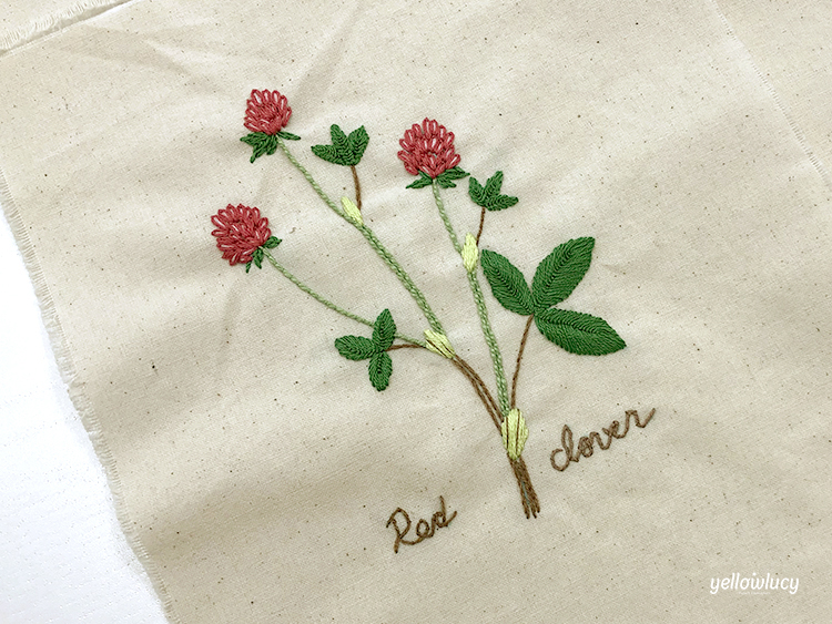 야생화 자수